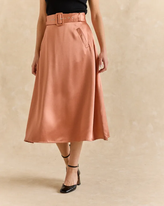 Polin Et Moi Bibi Belt Skirt Salmon Women Skirts