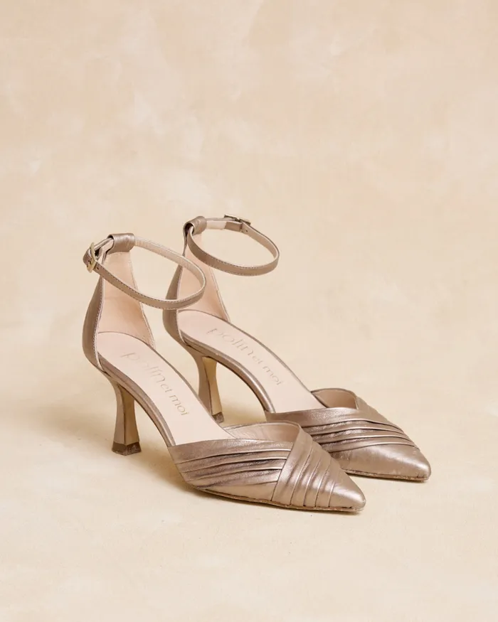 Polin Et Moi Bilma Reel Shoe Silver Women Heels