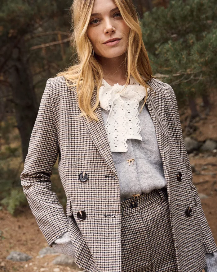 Polin Et Moi Bimba Crusade Blazer Brown Women Blazer And Jackets
