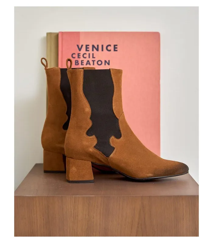 Polin Et Moi Booty Suede Abbas Leather Women Ankle Boots Polin Et Moi Booty Suede Abbas Leather Women Ankle Boots