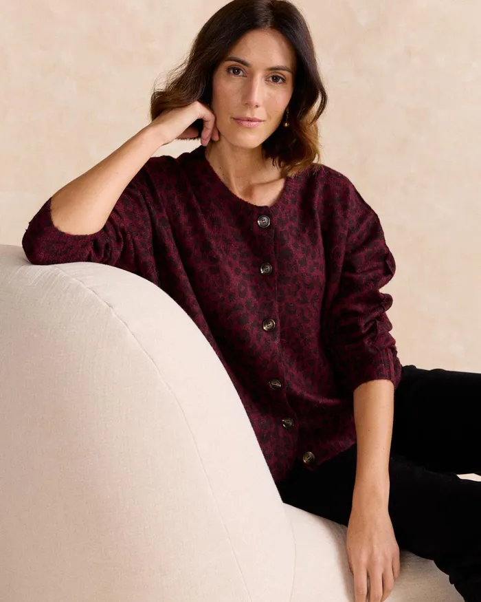 Polin Et Moi Cardigan Animal Malena Bordeaux Women Cardigans And Sweaters Polin Et Moi Cardigan Animal Malena Bordeaux Women Cardigans And Sweaters