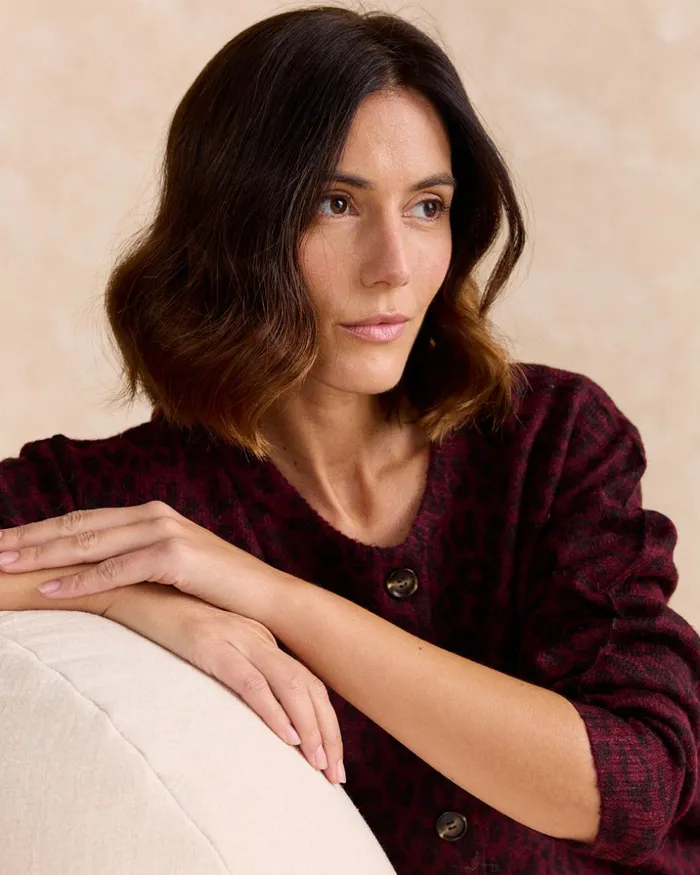 Polin Et Moi Cardigan Animal Malena Bordeaux Women Cardigans And Sweaters Polin Et Moi Cardigan Animal Malena Bordeaux Women Cardigans And Sweaters