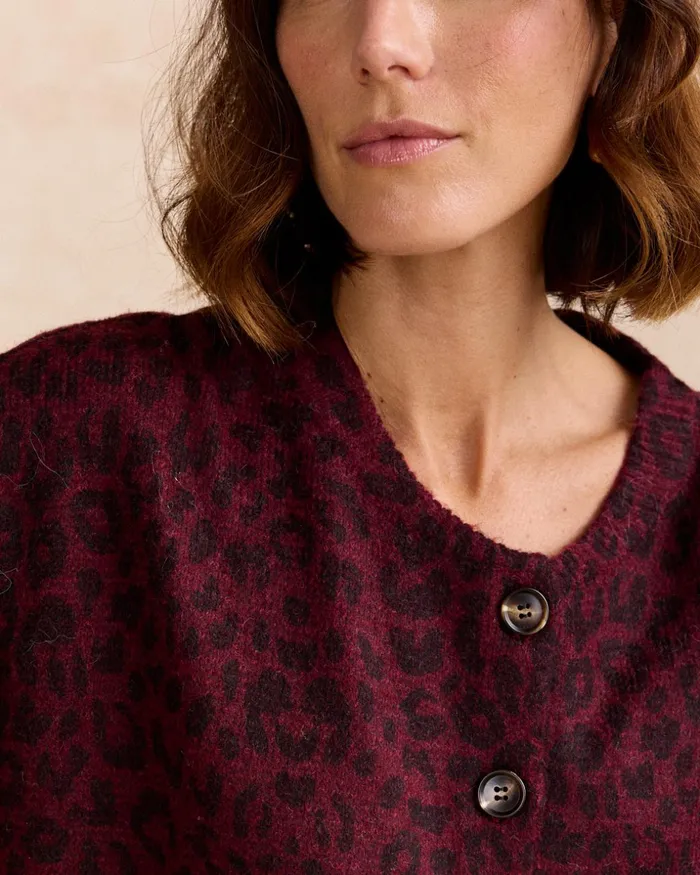 Polin Et Moi Cardigan Animal Malena Bordeaux Women Cardigans And Sweaters Polin Et Moi Cardigan Animal Malena Bordeaux Women Cardigans And Sweaters