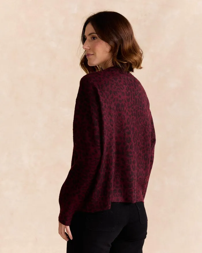 Polin Et Moi Cardigan Animal Malena Bordeaux Women Cardigans And Sweaters Polin Et Moi Cardigan Animal Malena Bordeaux Women Cardigans And Sweaters