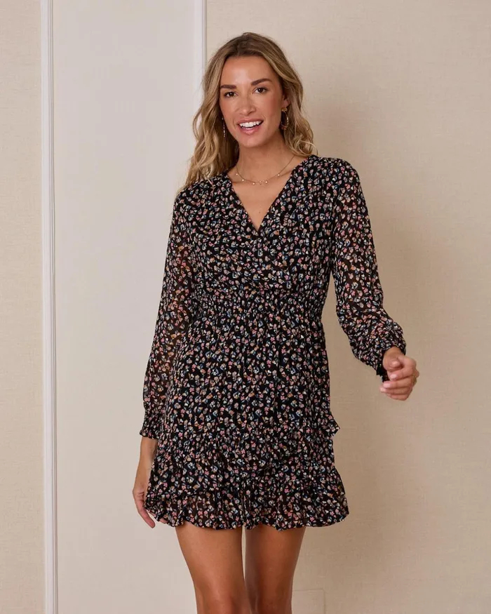 Polin Et Moi Cunila Print Dress Black Women Dresses And Jumpsuits