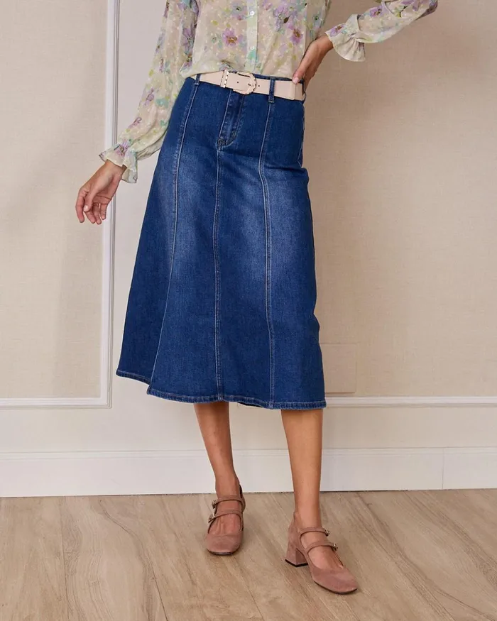 Polin Et Moi Flavia Denim Skirt Denim Women Skirts