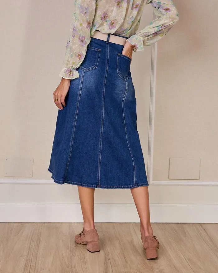 Polin Et Moi Flavia Denim Skirt Denim Women Skirts Polin Et Moi Flavia Denim Skirt Denim Women Skirts