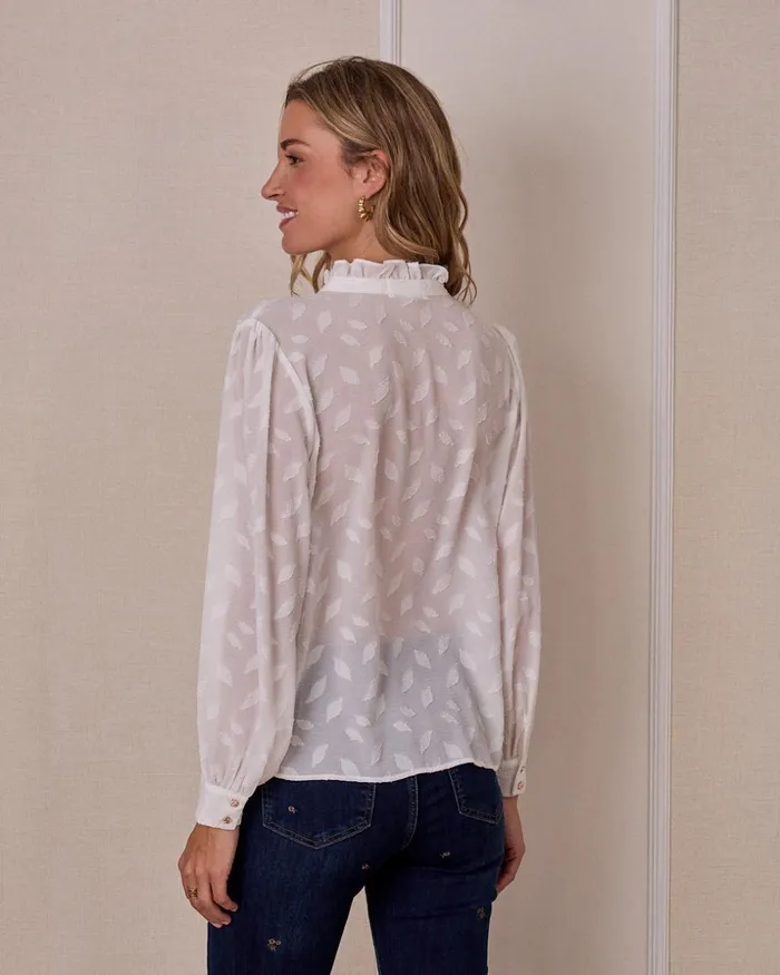 Polin Et Moi Leaf Shirt Wine White Women Blouses And Shirts Polin Et Moi Leaf Shirt Wine White Women Blouses And Shirts