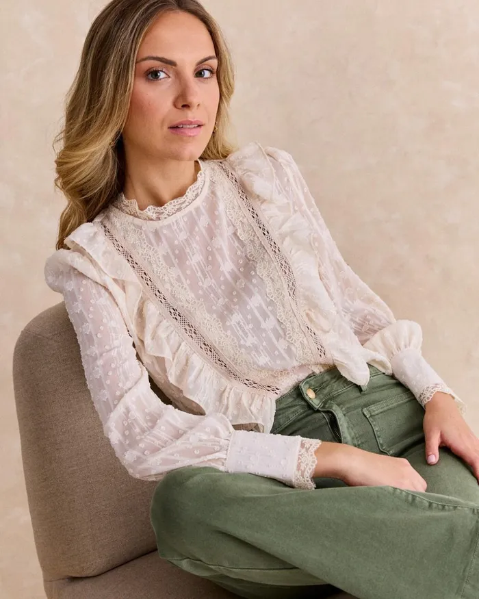 Polin Et Moi Lurex Madrigat Blouse Raw Women Blouses And Shirts Polin Et Moi Lurex Madrigat Blouse Raw Women Blouses And Shirts