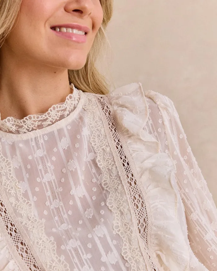Polin Et Moi Lurex Madrigat Blouse Raw Women Blouses And Shirts Polin Et Moi Lurex Madrigat Blouse Raw Women Blouses And Shirts