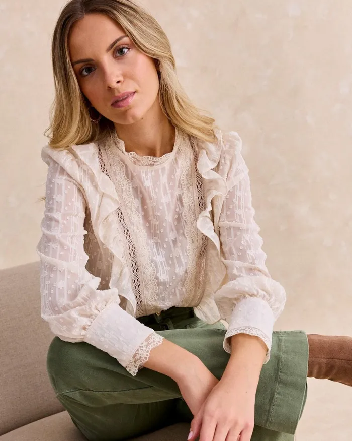 Polin Et Moi Lurex Madrigat Blouse Raw Women Blouses And Shirts Polin Et Moi Lurex Madrigat Blouse Raw Women Blouses And Shirts