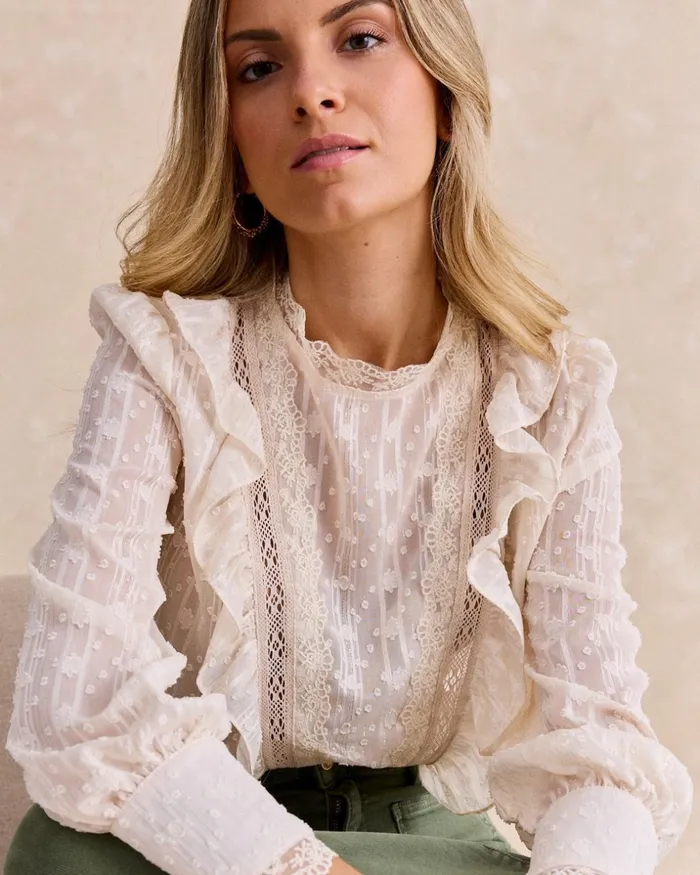 Polin Et Moi Lurex Madrigat Blouse Raw Women Blouses And Shirts Polin Et Moi Lurex Madrigat Blouse Raw Women Blouses And Shirts