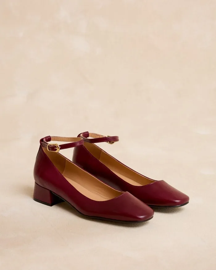 Polin Et Moi Mary Jane Buckle Purpina Cherry Women Flats Polin Et Moi Mary Jane Buckle Purpina Cherry Women Flats