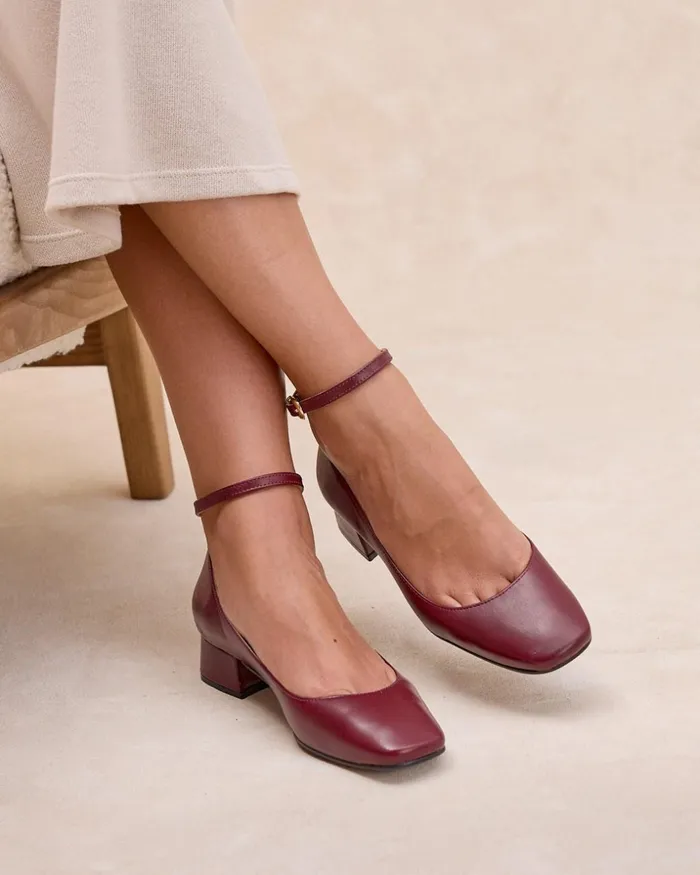 Polin Et Moi Mary Jane Buckle Purpina Cherry Women Flats Polin Et Moi Mary Jane Buckle Purpina Cherry Women Flats