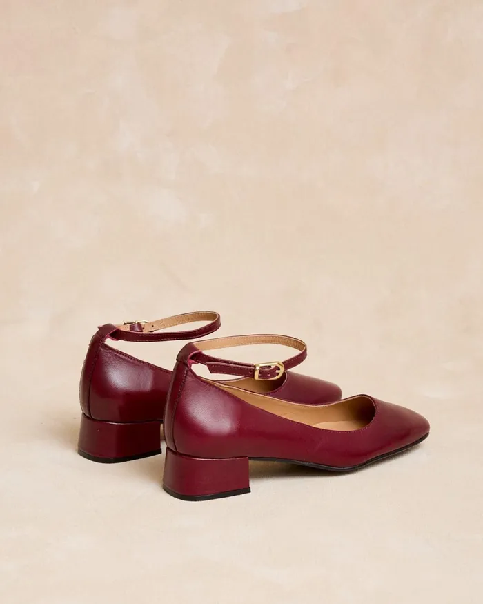 Polin Et Moi Mary Jane Buckle Purpina Cherry Women Flats Polin Et Moi Mary Jane Buckle Purpina Cherry Women Flats