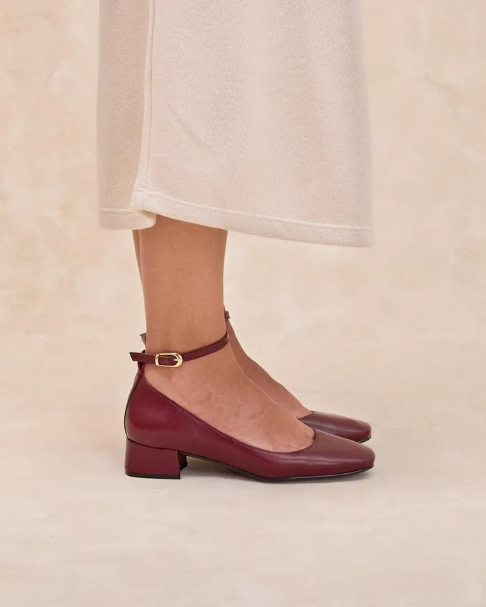 Polin Et Moi Mary Jane Buckle Purpina Cherry Women Flats Polin Et Moi Mary Jane Buckle Purpina Cherry Women Flats