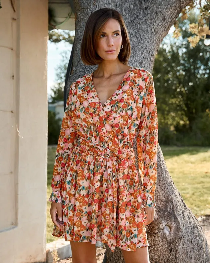 Polin Et Moi Milda Short Dress Orange Women Dresses And Jumpsuits