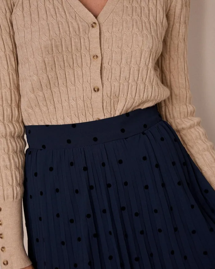 Polin Et Moi Navy Polka Dot Skirt Marine Women Skirts Polin Et Moi Navy Polka Dot Skirt Marine Women Skirts