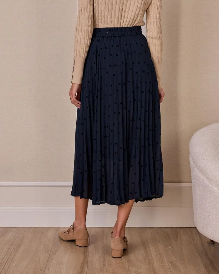 Polin Et Moi Navy Polka Dot Skirt Marine Women Skirts Polin Et Moi Navy Polka Dot Skirt Marine Women Skirts