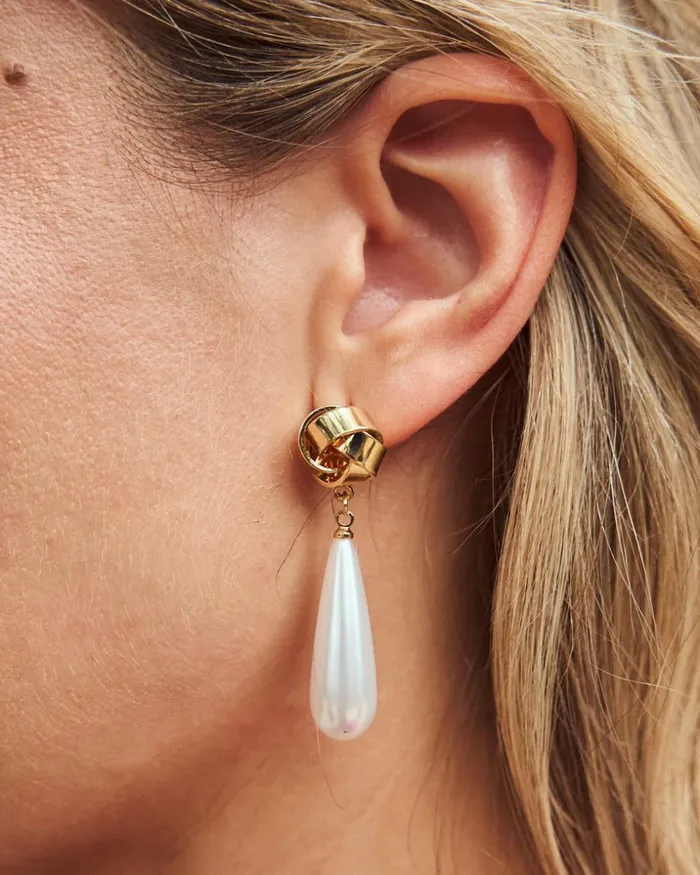 Polin Et Moi Piria Long Earrings Whitegold Women Jewelry