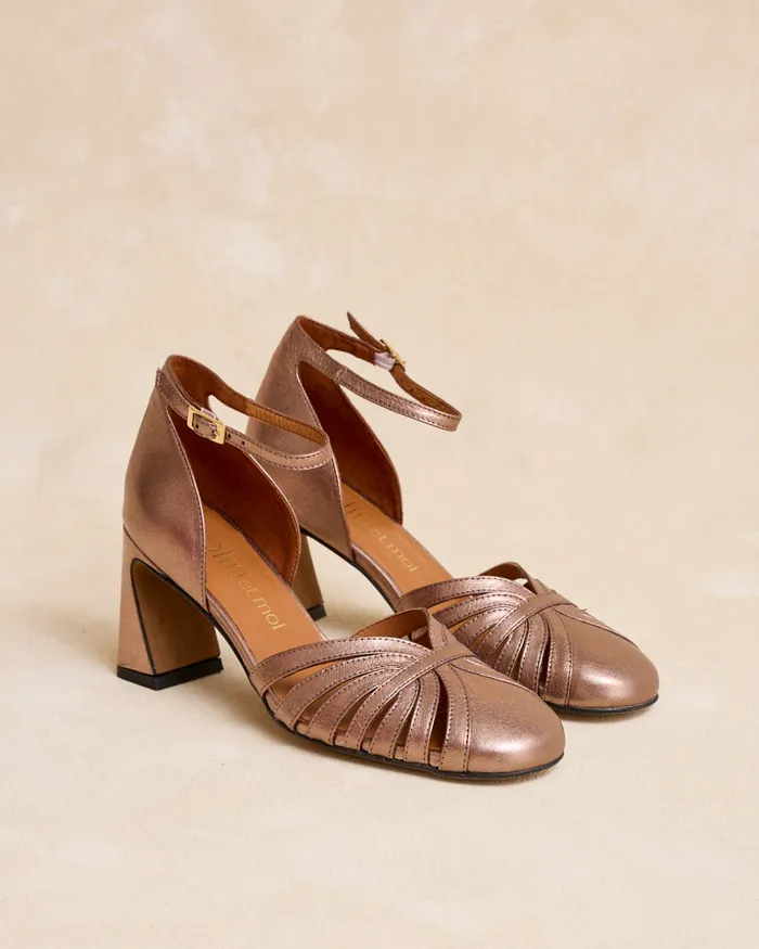 Polin Et Moi Priscela Heel Shoe Bronze Women Heels Polin Et Moi Priscela Heel Shoe Bronze Women Heels
