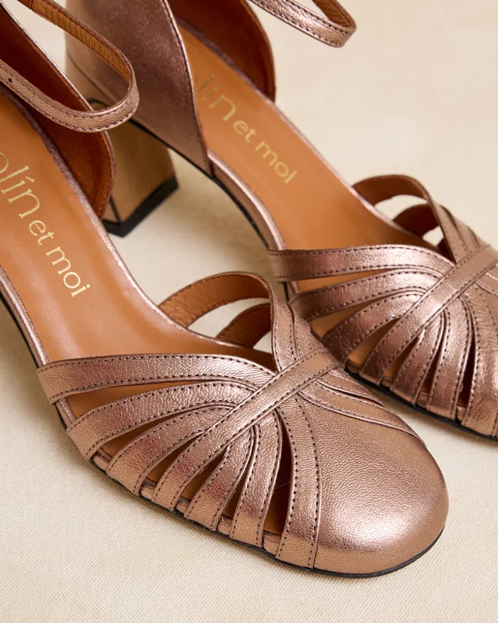 Polin Et Moi Priscela Heel Shoe Bronze Women Heels Polin Et Moi Priscela Heel Shoe Bronze Women Heels