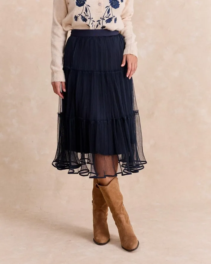 Polin Et Moi Tul Rumine Skirt Marine Women Skirts