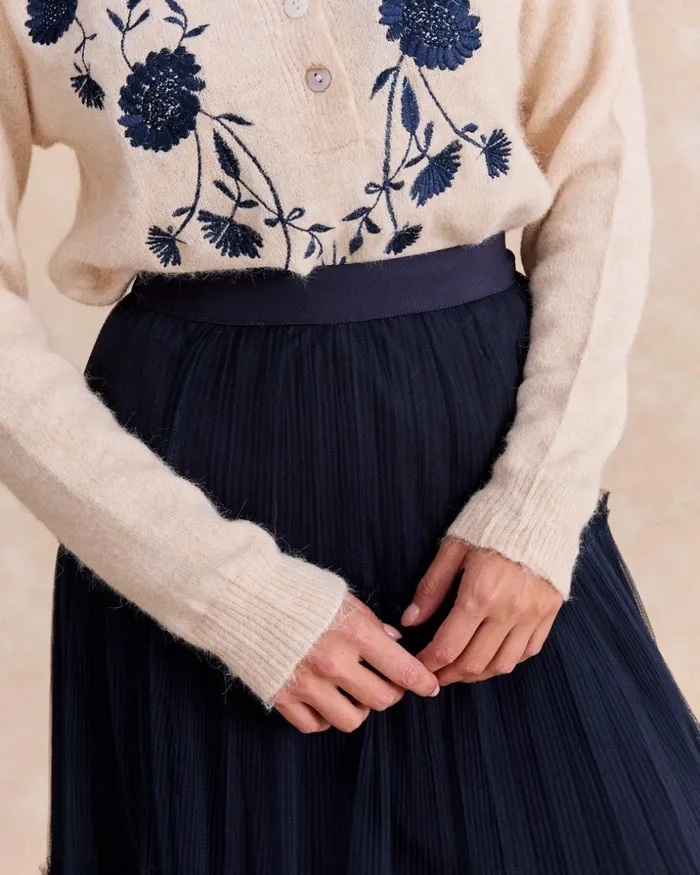 Polin Et Moi Tul Rumine Skirt Marine Women Skirts Polin Et Moi Tul Rumine Skirt Marine Women Skirts