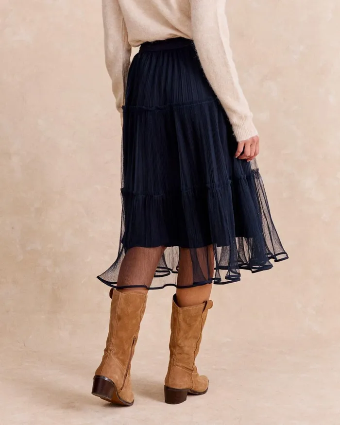 Polin Et Moi Tul Rumine Skirt Marine Women Skirts Polin Et Moi Tul Rumine Skirt Marine Women Skirts