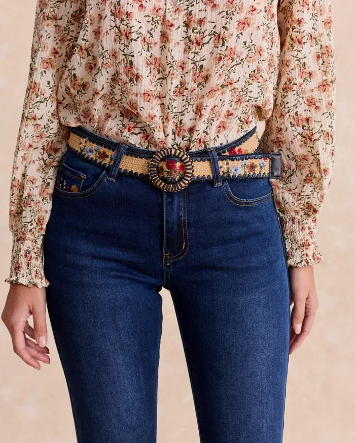 Polin Et Moi Ursu Belt Pants Denim Women Trousers Polin Et Moi Ursu Belt Pants Denim Women Trousers
