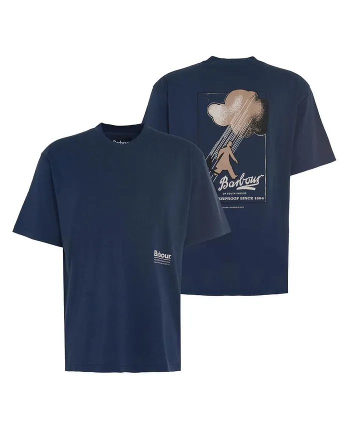 Portland Oversized TShirt Classic Navy Men Barbour TShirts