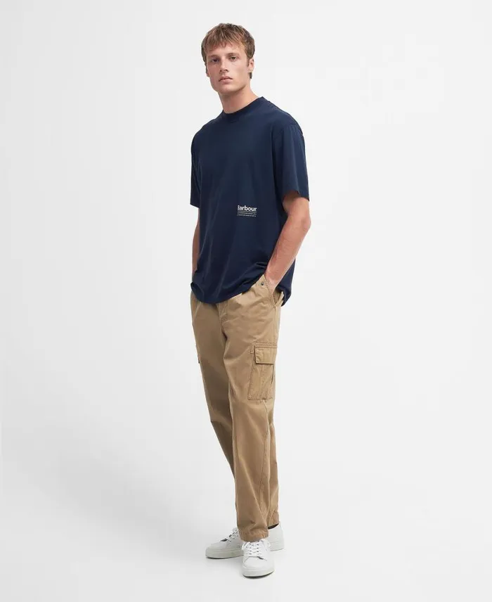 Portland Oversized TShirt Classic Navy Men Barbour TShirts