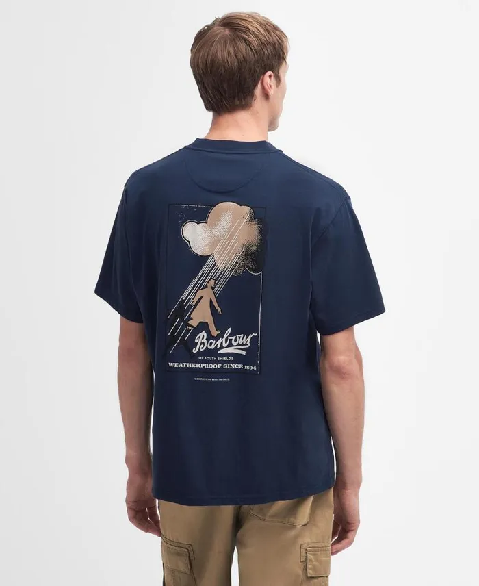 Portland Oversized TShirt Classic Navy Men Barbour TShirts