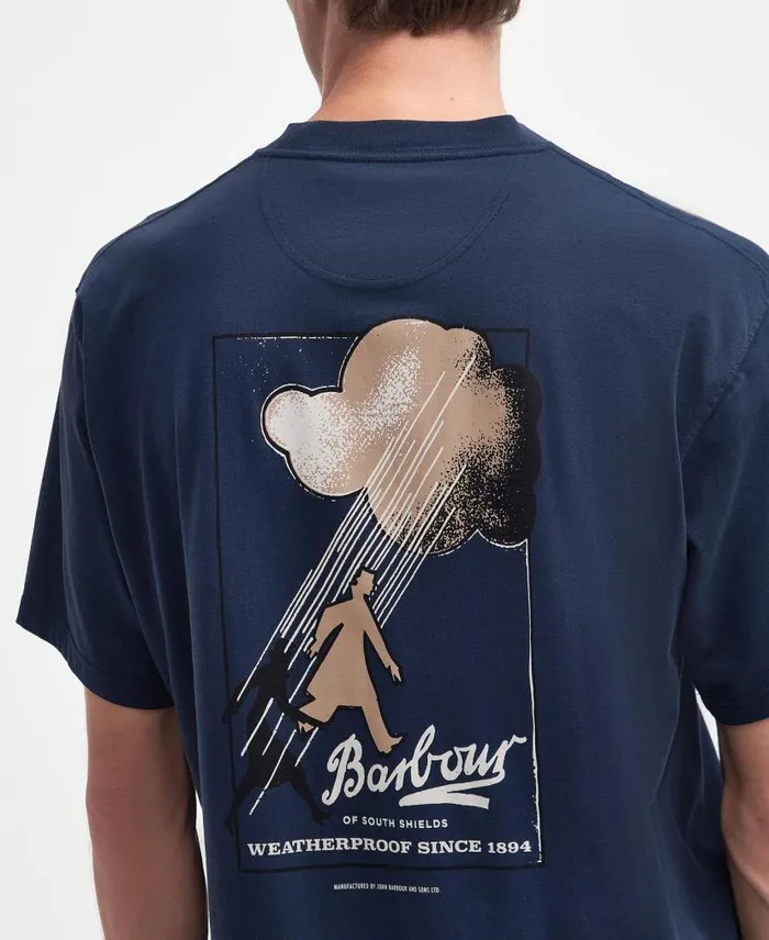 Portland Oversized TShirt Classic Navy Men Barbour TShirts