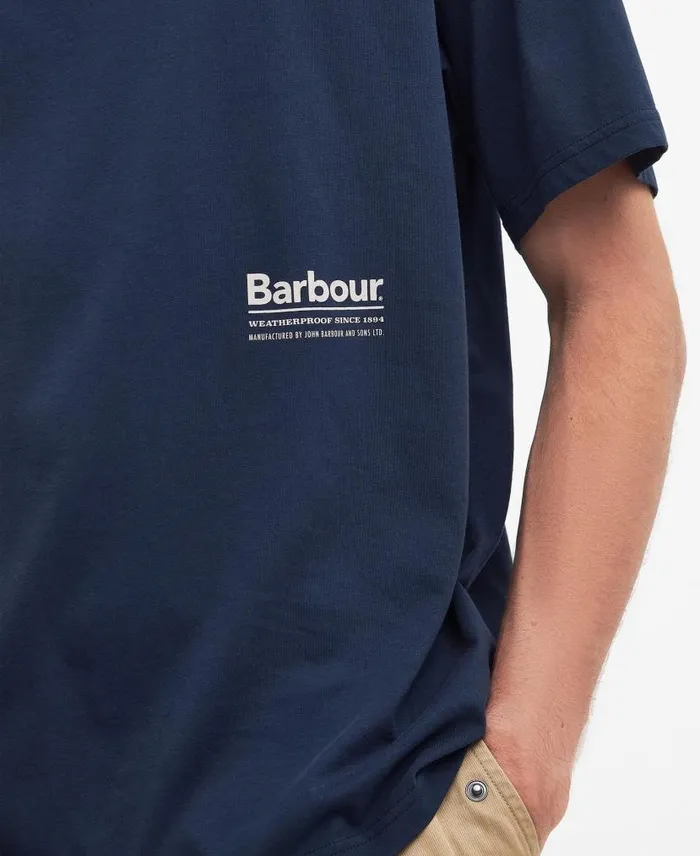 Portland Oversized TShirt Classic Navy Men Barbour TShirts