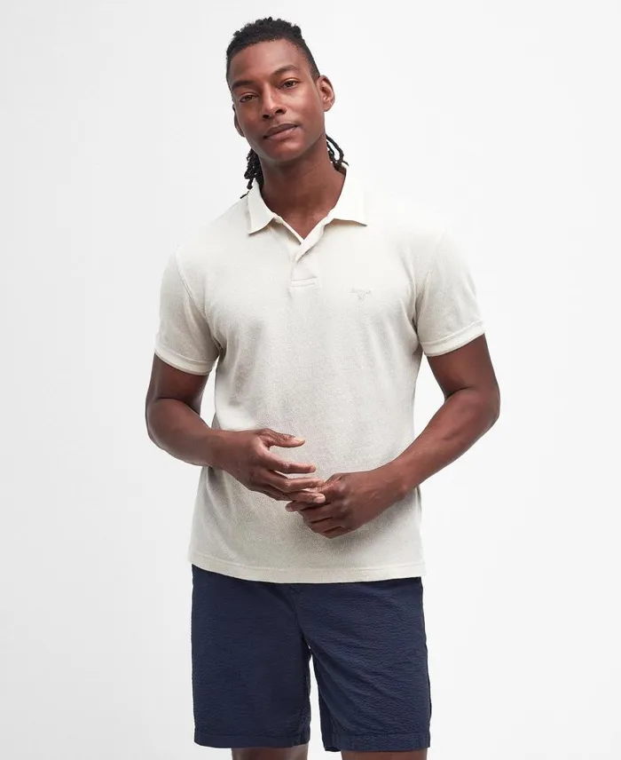 Powburn Polo Shirt Mist Men Barbour Polo Shirts