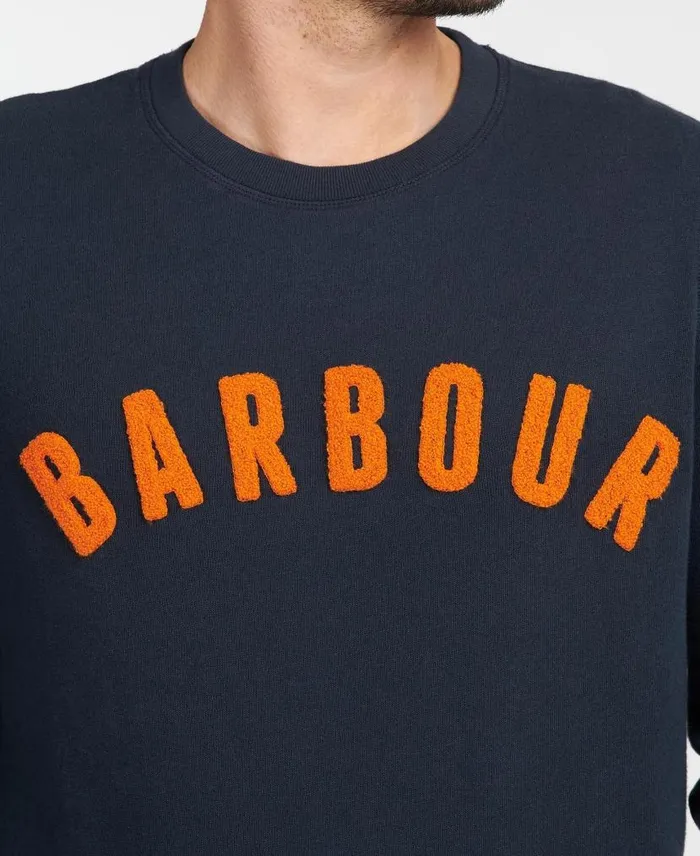 Prep Logo Sweatshirt Navy Men Barbour Hoodies and Sweatshirts