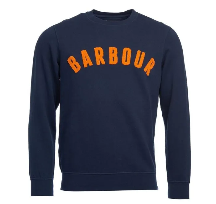 Prep Logo Sweatshirt Navy Men Barbour Hoodies and Sweatshirts
