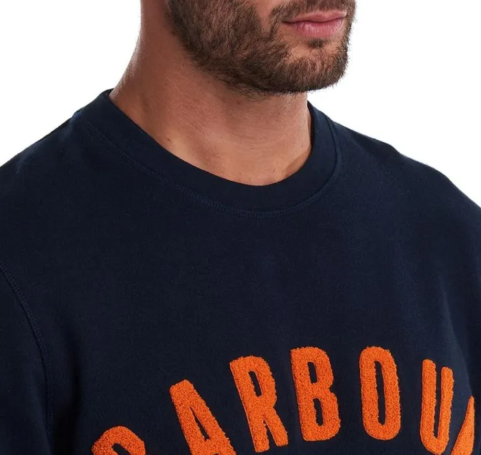 Prep Logo Sweatshirt Navy Men Barbour Hoodies and Sweatshirts