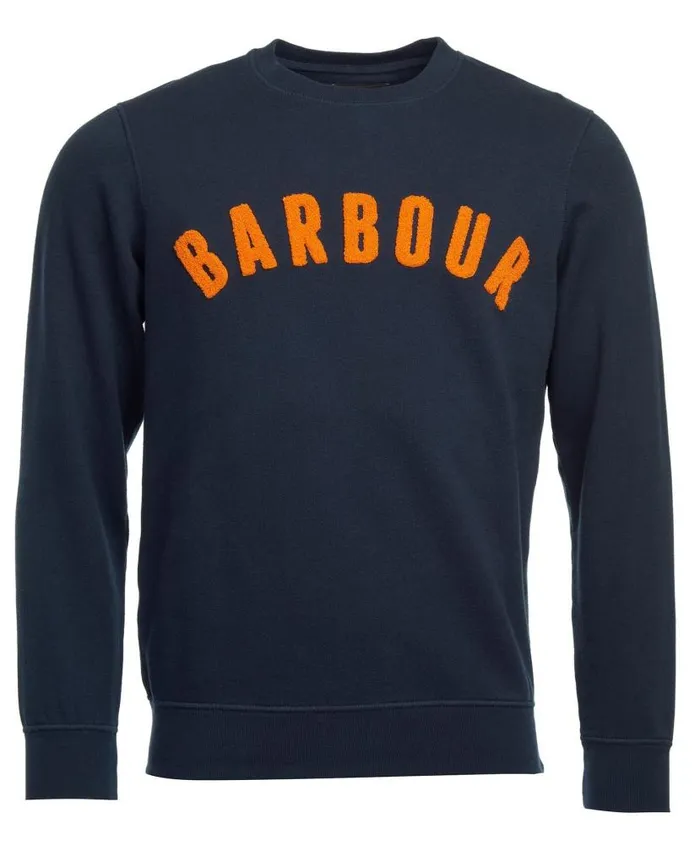 Prep Logo Sweatshirt Navy Men Barbour Hoodies and Sweatshirts
