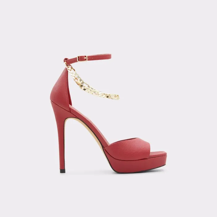 Prisilla Red Synthetic Embossed Women ALDO Heels
