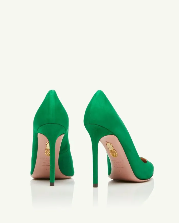 Purist Pump 105 Green Women Aquazzura Pumps Purist Pump 105 Green Women Aquazzura Pumps
