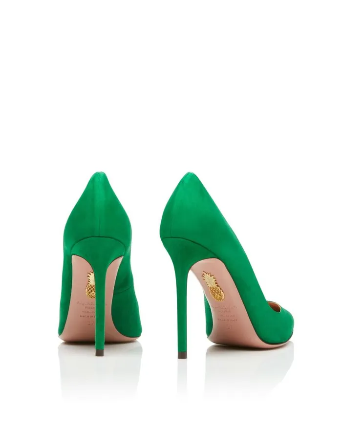 Purist Pump 105 Green Women Aquazzura Pumps Purist Pump 105 Green Women Aquazzura Pumps