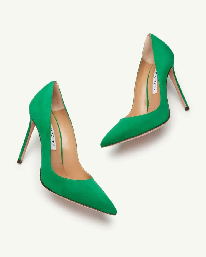 Purist Pump 105 Green Women Aquazzura Pumps Purist Pump 105 Green Women Aquazzura Pumps