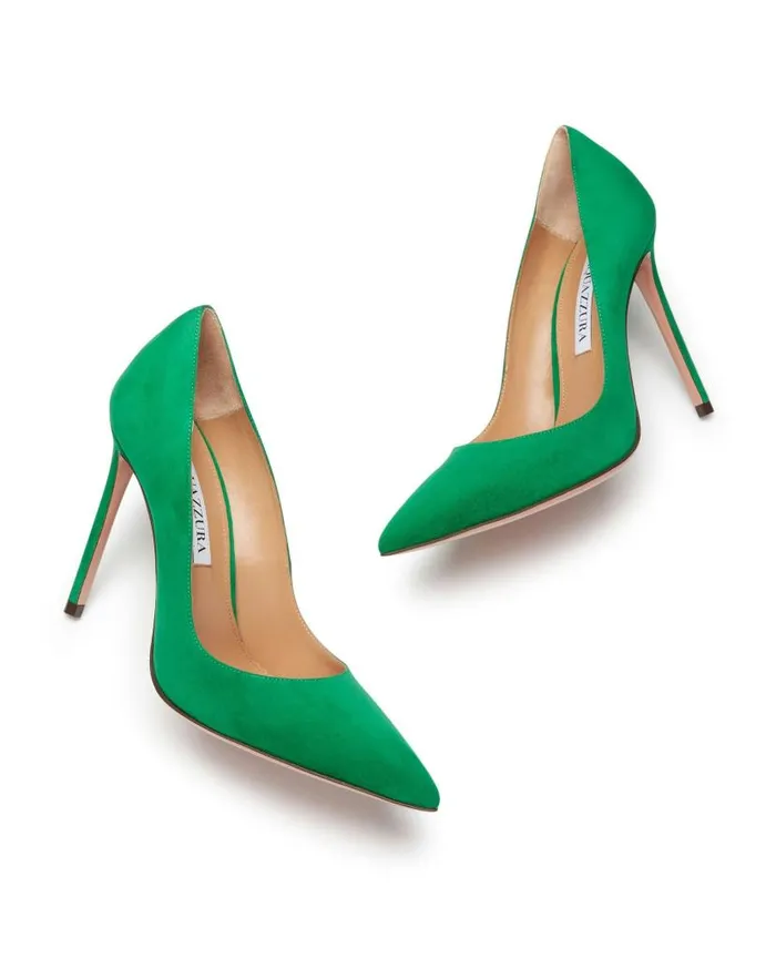 Purist Pump 105 Green Women Aquazzura Pumps Purist Pump 105 Green Women Aquazzura Pumps