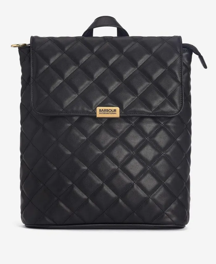 Quilted Hoxton Backpack Classic Black Women Barbour Bags and Luggage