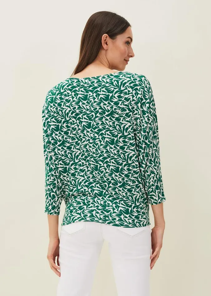 Quin Bird Print Top Greenivory Women Phase Eight Tops and TShirts