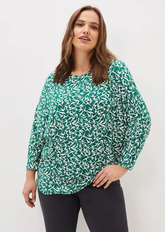 Quin Bird Print Top Greenivory Women Phase Eight Tops and TShirts