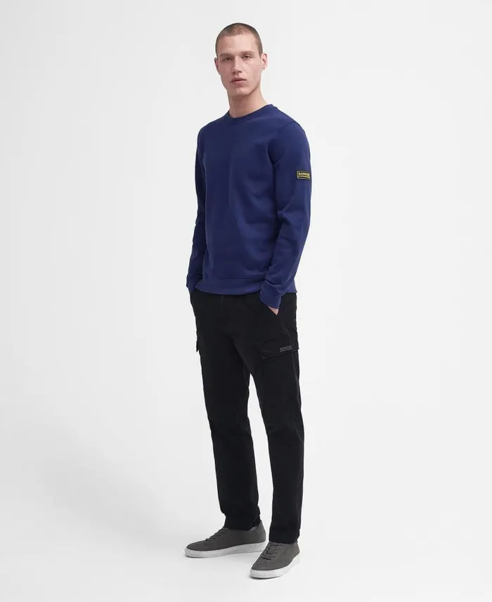 Racer Badge Sweatshirt Enfield Blue Men Barbour Hoodies and Sweatshirts