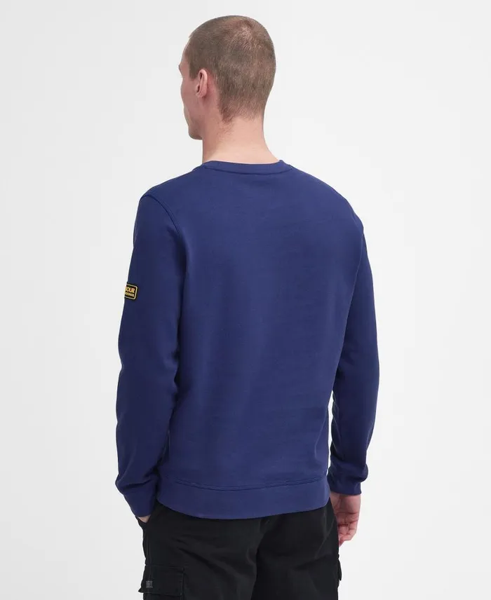 Racer Badge Sweatshirt Enfield Blue Men Barbour Hoodies and Sweatshirts